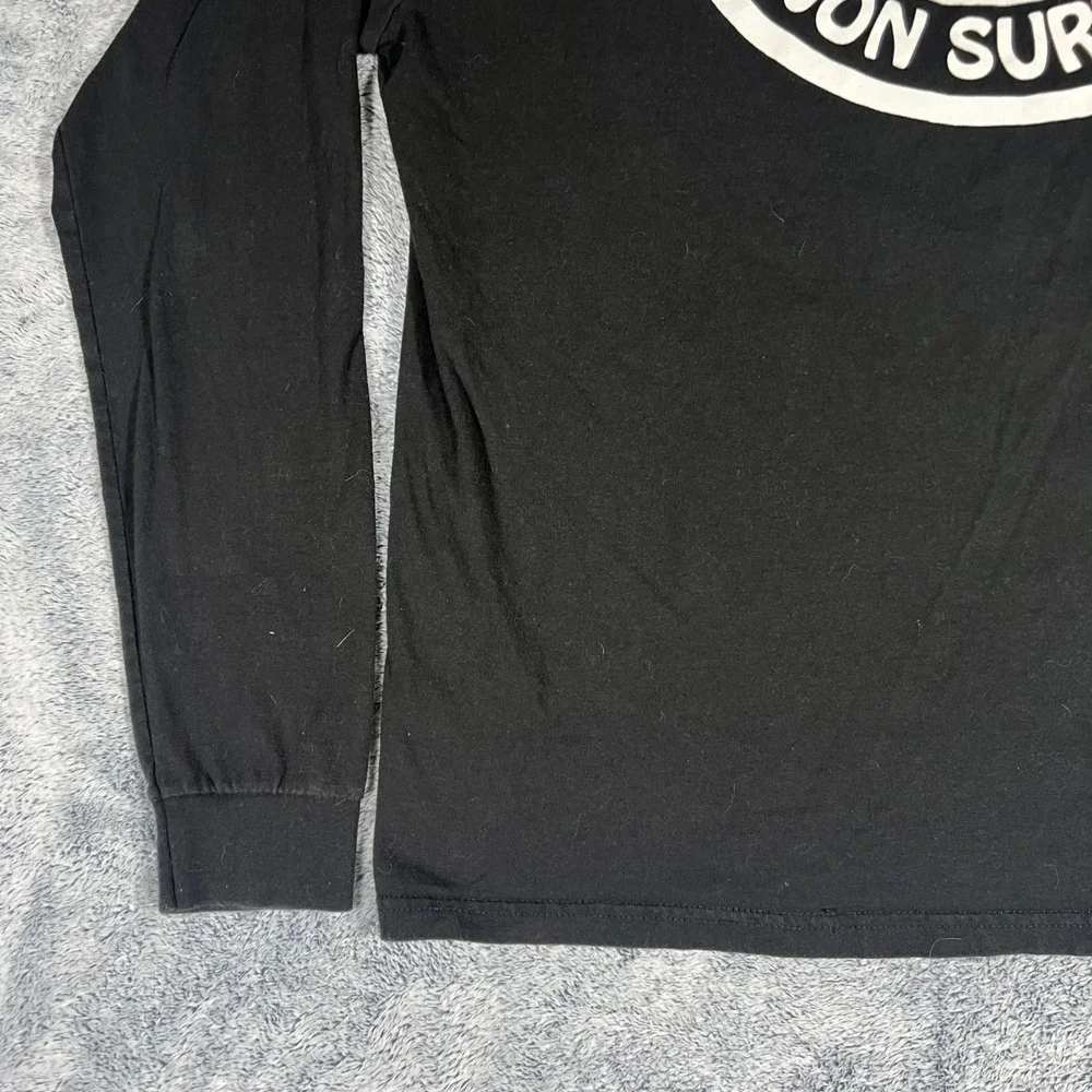 Quiksilver Ron Jon Surf Shop Long Sleeve T-Shirt Mens XL Black‎ Premium Fit Logo